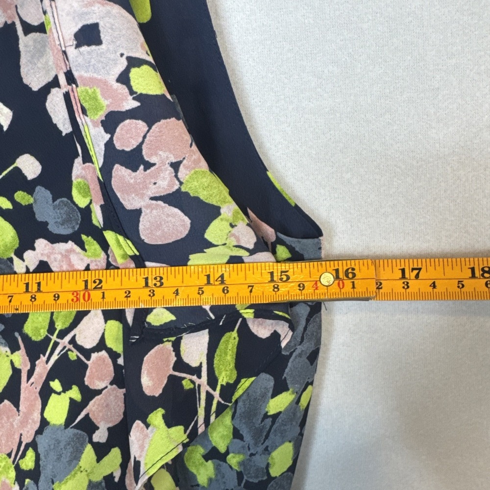 BCBG Max Azria Jessica Floral Ruffle Dress Sz 4 Handkerchief Hem Romantic - Picture 3 of 5